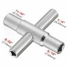 Thrifco Plumbing 4 Way Sillcock Key Wrench Fits Faucet, Spigots and Most Valves 4400358